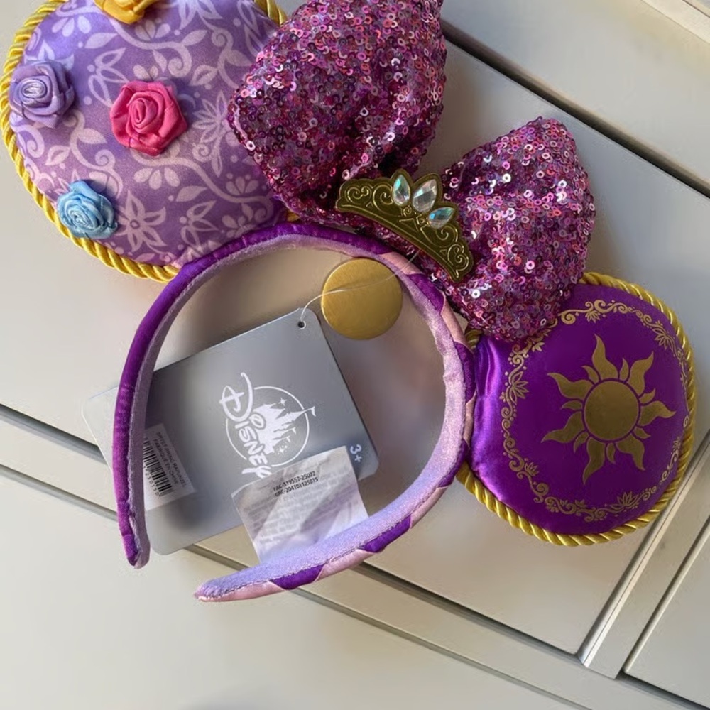 Disney Purple and Gold Floral Sequin Headband